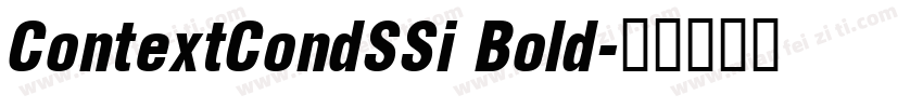 ContextCondSSi Bold字体转换